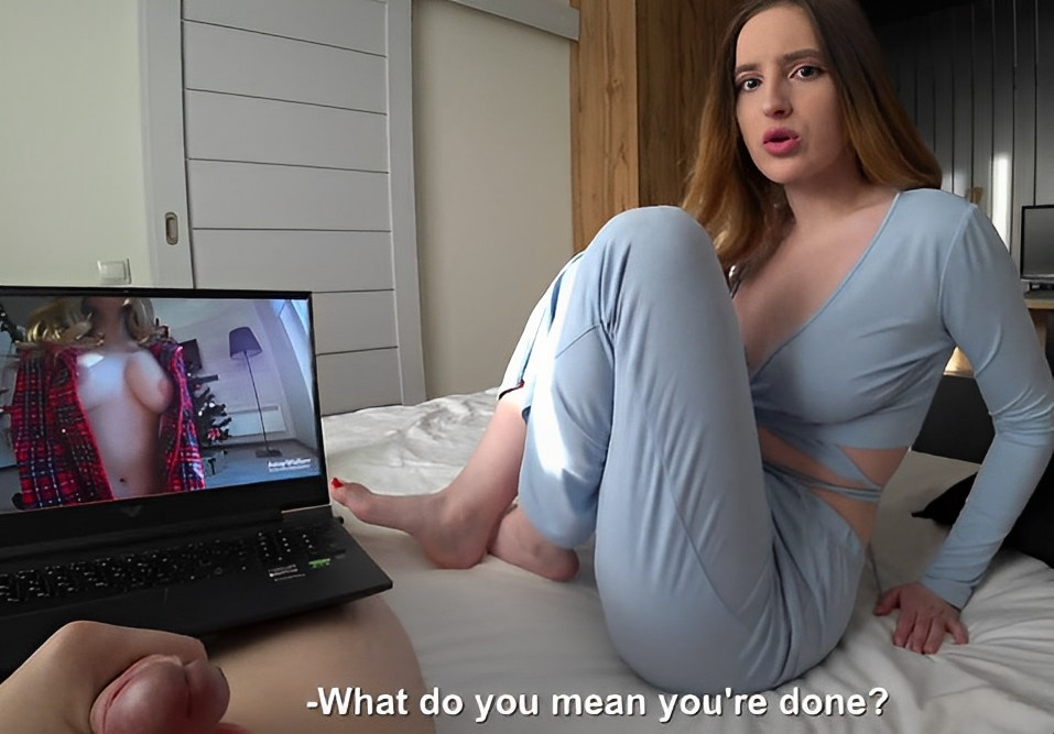 While watching sex, he turned around next to his stepsister